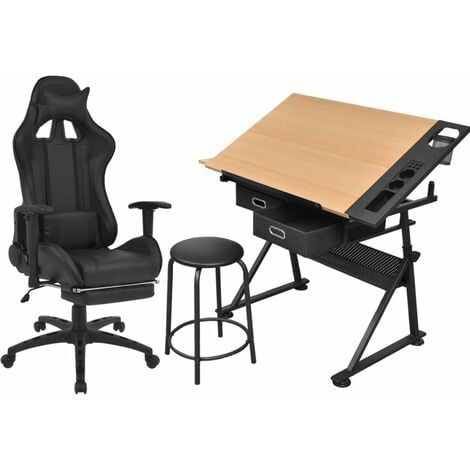 Table à dessin à dessus inclinable avec chaise de jeux