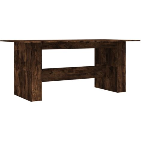 Table à dîne  Table de salle à mangerr chêne fumé 180x90x76 cm bois d'ingénierie
