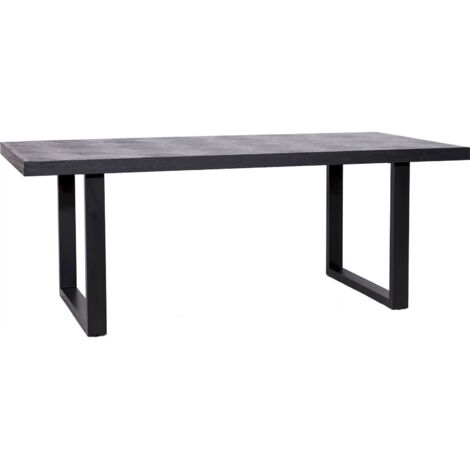 Table à dîner Blax 200x100 - Noir intense