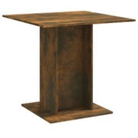 Table à dîner Chêne fumé 80x80x75 Bois d'ingénierie