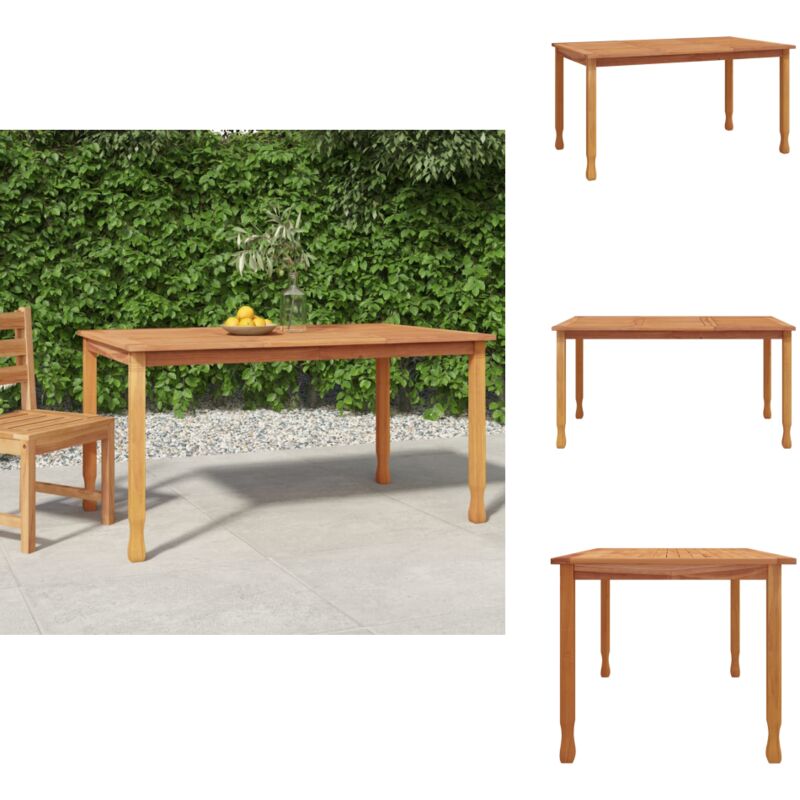 Vidaxl - Table à dîner de jardin 150x90x75 cm bois massif de teck - Table à Manger - Table De Jardin - Teck Massif - Mobilier De Jardin - Terrasse