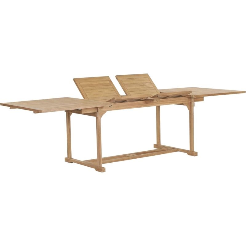 Vidaxl - Table extensible de jardin 180-280x100x75 cm Teck solide