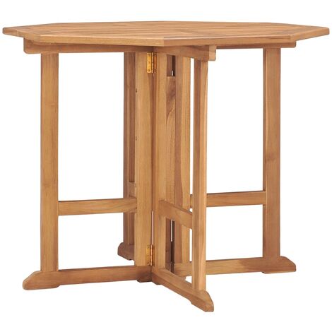 Table à dîner pliable de jardin 90x90x75 Bois de teck solide 2