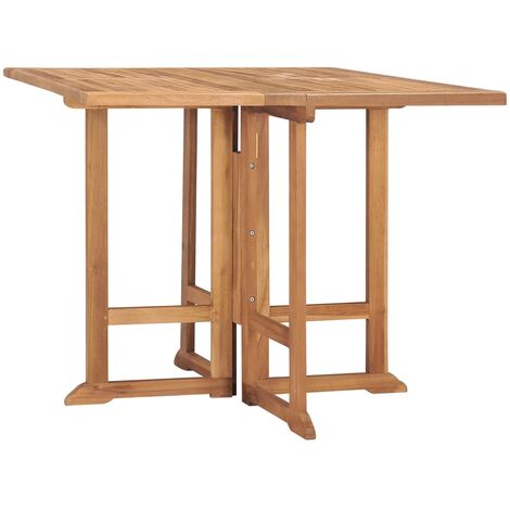 Table à dîner pliable de jardin 90x90x75 Bois de teck solide