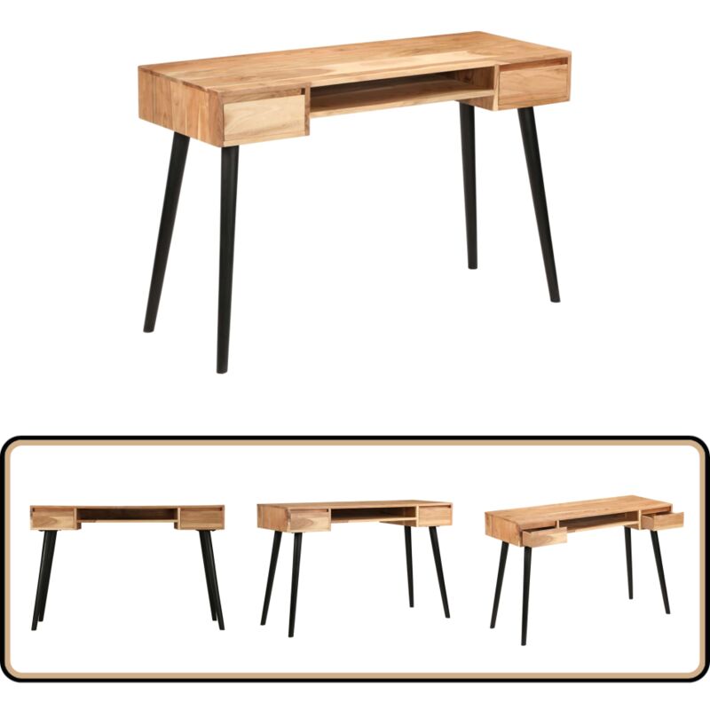 Vidaxl - Table à écrire Bois d'acacia massif 118 x 45 x 76 cm - Bureau En Bois - Bureau D'ordinateur - Meuble De Bureau - Table à Écrire - Meuble