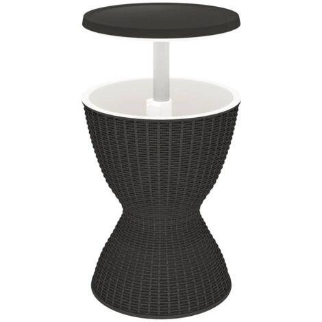 Table à glacière 3 en 1 noir polypropylène