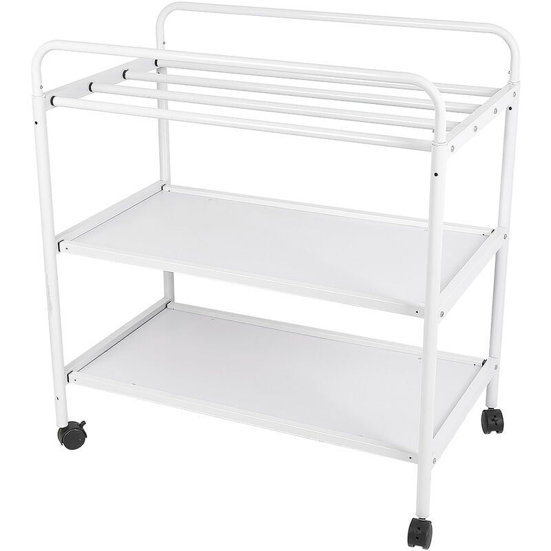 Table à langer 2 en 1,Unité à langer avec 4 roulettes Haloyo De la naissance à 12 mois,0-11 kg,blanc