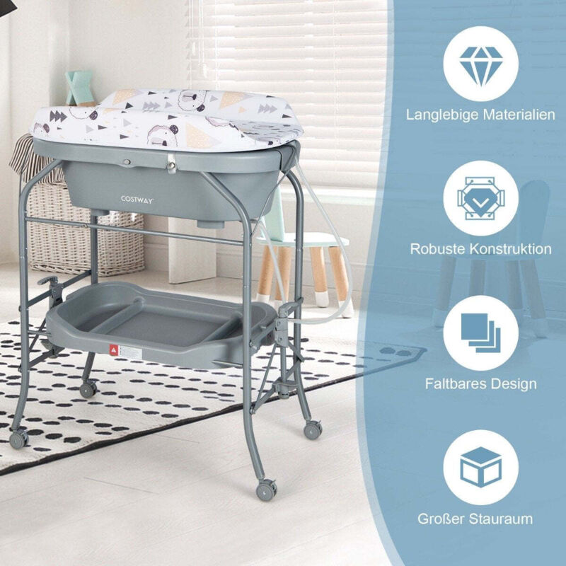 Table a langer avec baignoire table a langer portable avec housse pvc gris 88304645 88304645 88304645 88304645 88304645 88304645 88304645 88304645