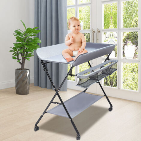 Table à langer bébé pliable Combinaison à langer enfants Commode à langer Étagère à langer