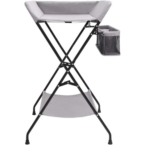 Table à langer Gris clair Fer CFW184811