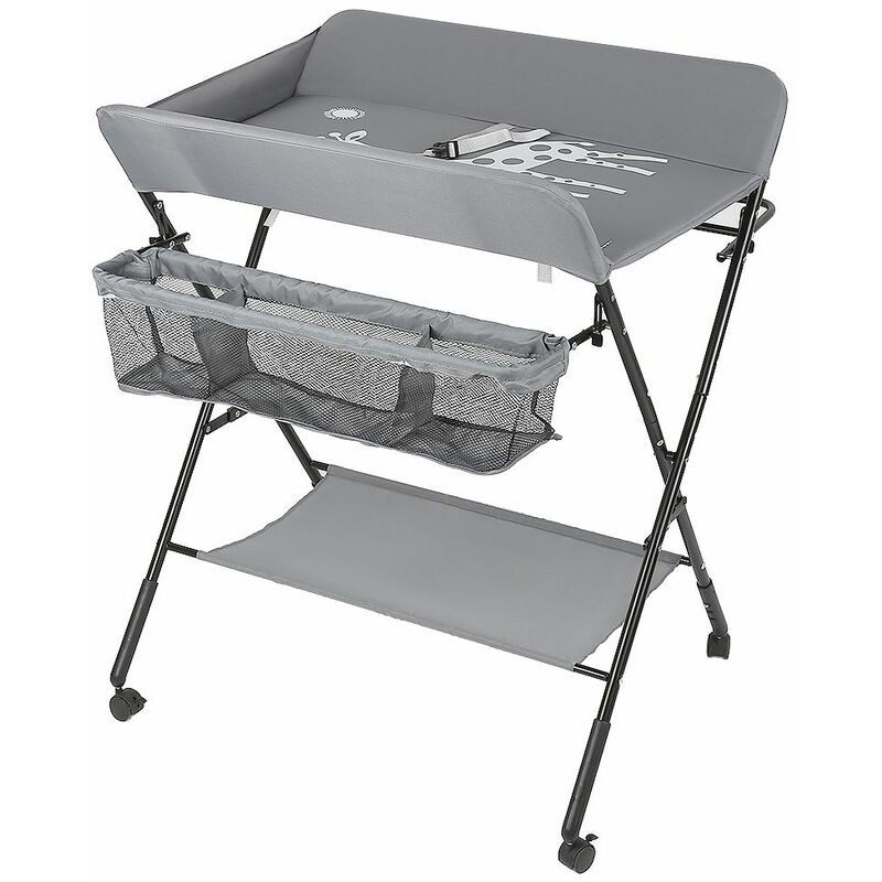 sifree - table a langer pliable bebe, gris