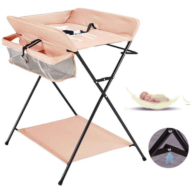 Senderpick - Table à langer pliante Combinaison de tables à langer pour baignoire Table à langer mobile Bébé Enfant 80 x 63 x 96 cm Combinaison de