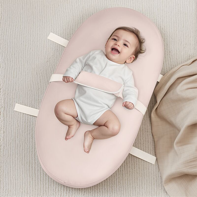 Table à langer pour bébé, matelas à langer en polyuréthane, imperméable avec sangle de sécurité, base antidérapante, portable, facile à nettoyer, rose