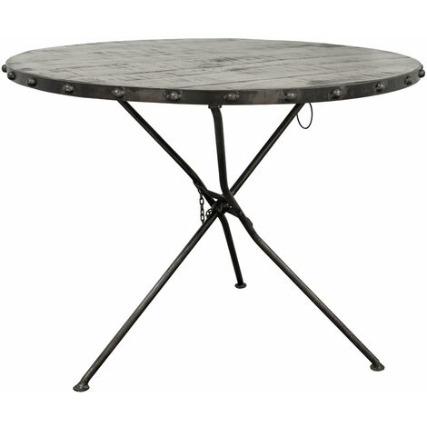 Table à manger 100x100 Manguier laqué Gris HEAVY INDUSTRY 156