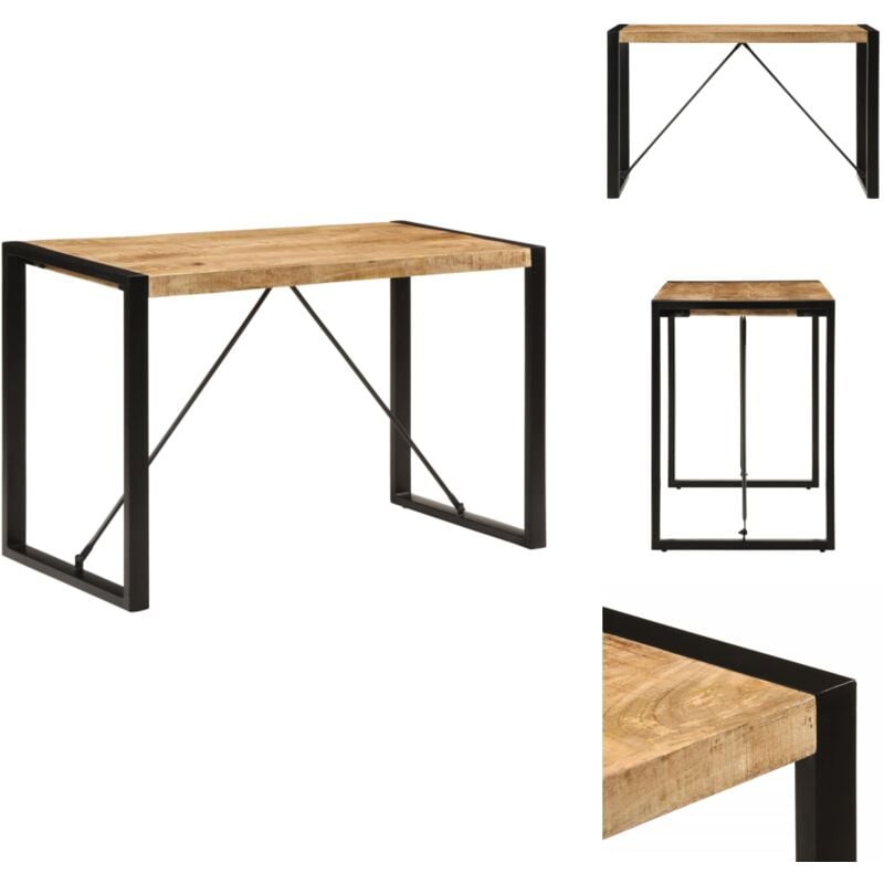 Vidaxl - Table à manger 120x55x76 cm bois de manguier massif brut - Table à Manger - Table De Salle à Manger - Table En Bois - Table Design
