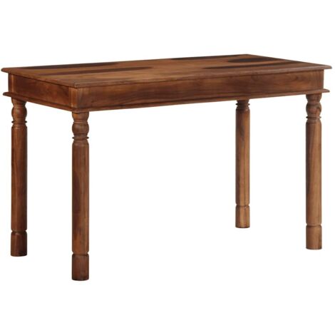 Vidaxl – Table à manger 120x60x77 cm en bois d'acacia massif – Finition couleur miel – Entretien facile – Pour intérieur et extérieur
