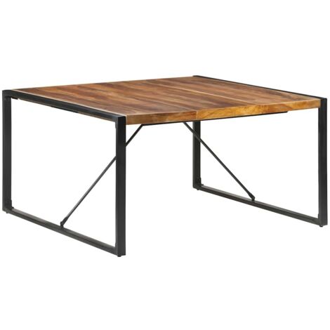 Table à manger 140x140x75 cm bois massif vidaXL