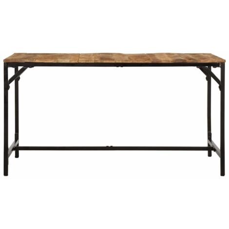 Table à manger 140x70x75 cm bois de manguier massif brut CFW863220