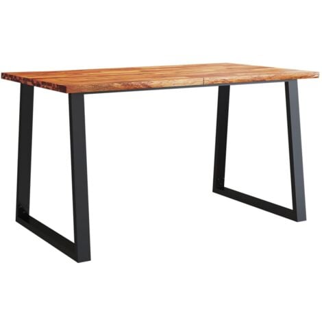 Table à manger 140x80x75 cm bois d'acacia solide à bord vif vidaXL