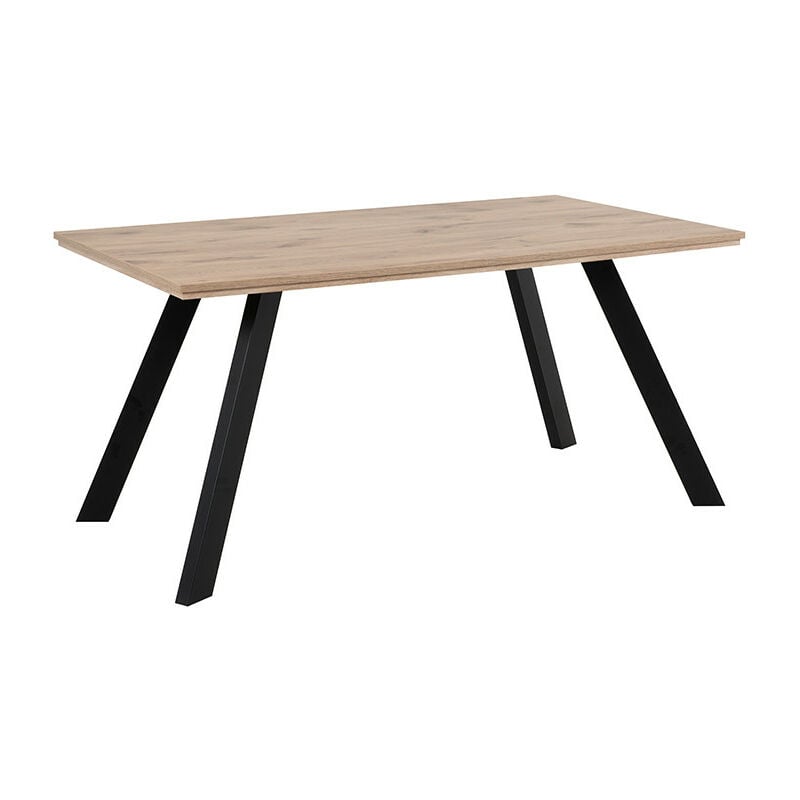 Finori - Table à manger 160 x 90 cm pieds métal inclinés Konstanz