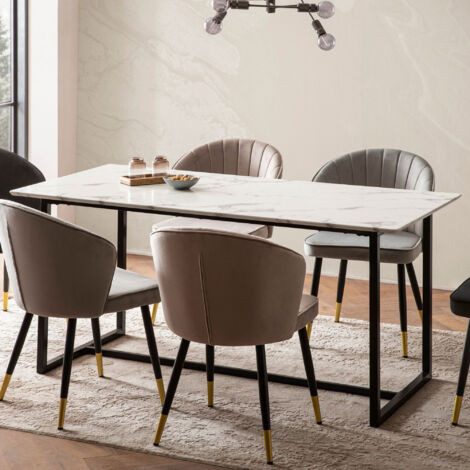 Barossa table basse 40cm décor marbré blanc