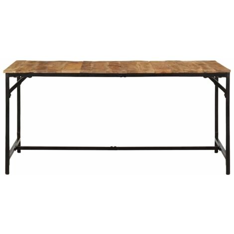 Table à manger 160x80x75 cm bois de manguier massif brut CFW864007