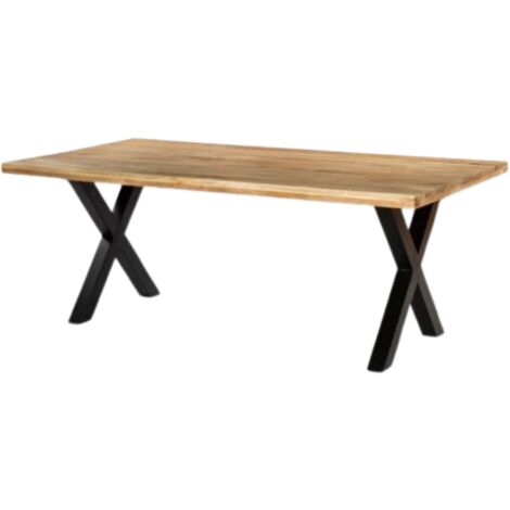 Table à manger 200 x 100 cm bois massif Alvaro