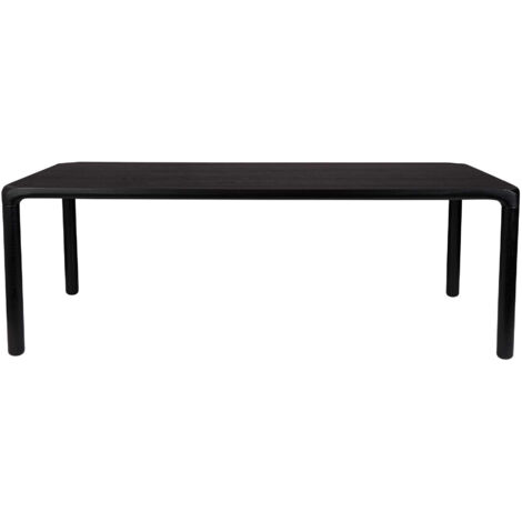 Table à manger 220x90x75 cm décor frêne noir - STORM
