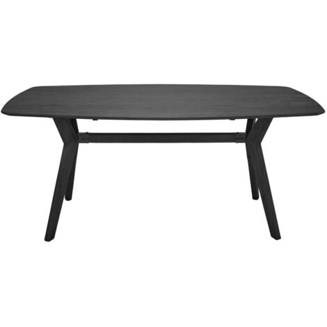 Table à manger 225x100xH78 cm MADURA - Teck recyclé noir - VIKIE