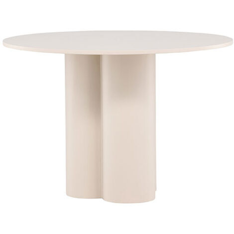 Table à manger 4 personnes ronde en bois - Beige - Olivia