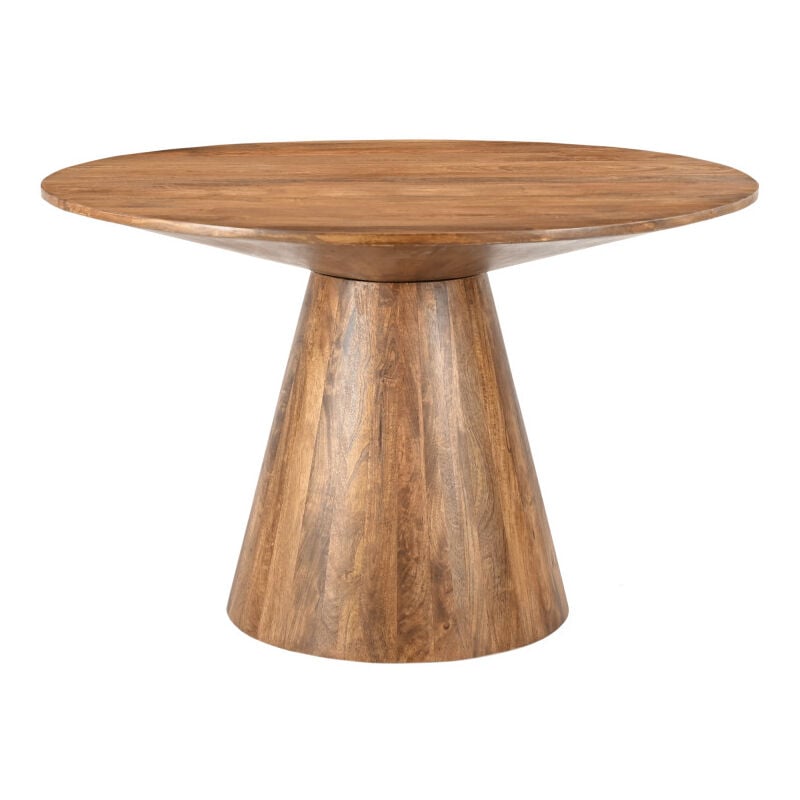 Drawer - Table à manger 4 personnes ronde en bois ø120cm - Bois foncé - Wood