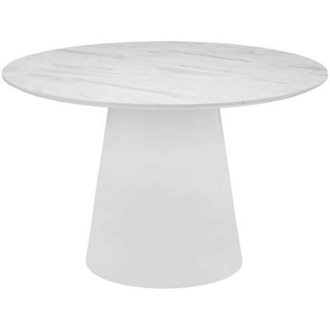 Table à manger 4 places Taquari blanc C120cm - Atmosphera créateur d'intérieur