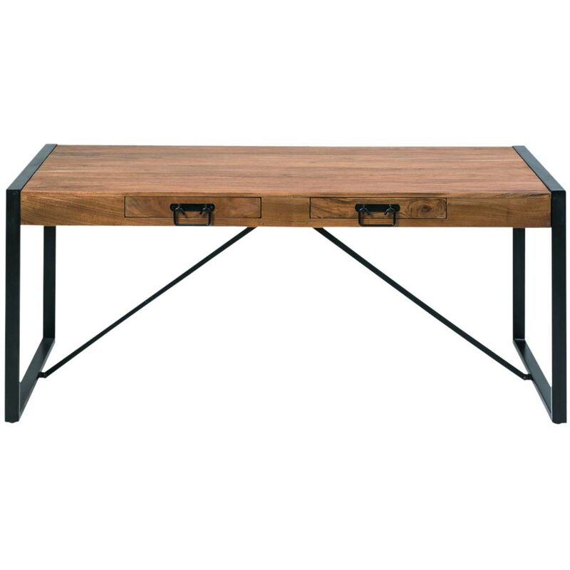 Made In Meubles - Table à manger avec allonges en bois d'acacia Havana