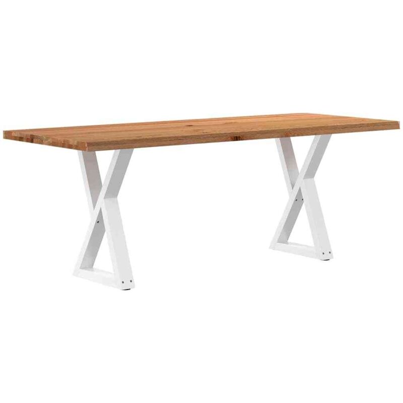 Vidaxl - Table à manger avec bord vivant 200x80x74 cm bois massif chêne