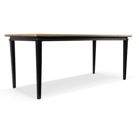Table à manger - Bois-MDF - Noir - Décoration d'Autrefois