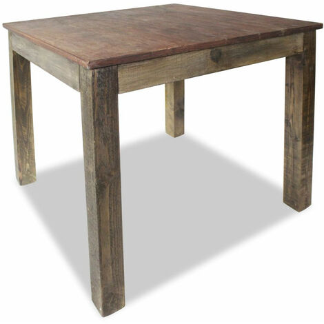 Table à manger carrée bois massif Rusticka 80cm