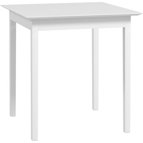 Table à manger carrée de cuisine pour deux personnes en bois,75 x 75 x 76 cm,idéale pour la cuisine et la salle à manger,blanche