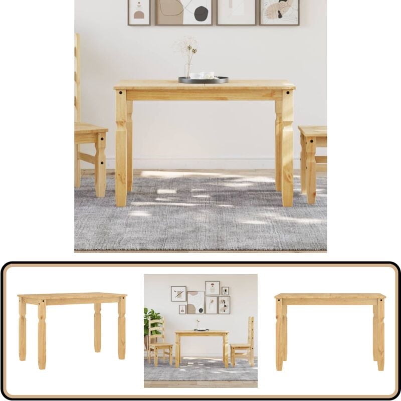 Vidaxl - Table à manger Corona 112x60x75 cm bois massif de pin - Table à Manger - Table Ronde - Table Rectangulaire - Table En Bois - Table Design