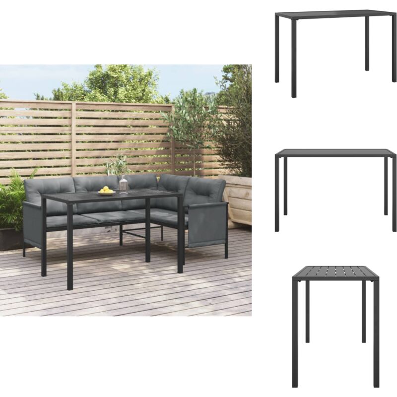 Table à manger de jardin anthracite 110x54x70 cm acier - Table à Manger Jardin - Table Extérieure - Mobilier De Jardin - Salon De Jardin - Table En