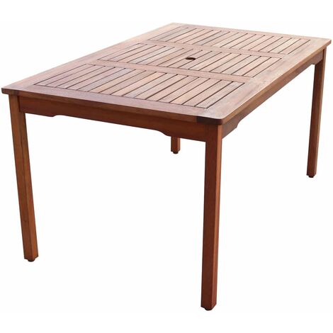 Table à Manger de Jardin Chillvert Nápoles Bois 150x90,5x75,1 cm Marron
