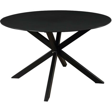 Table à manger de jardin ronde PORTOFINO en aluminium - D.120 cm - Gris anthracite