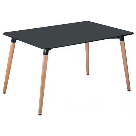 Table à manger de style nordique minimaliste ，noir 110 * 60 * 75cm