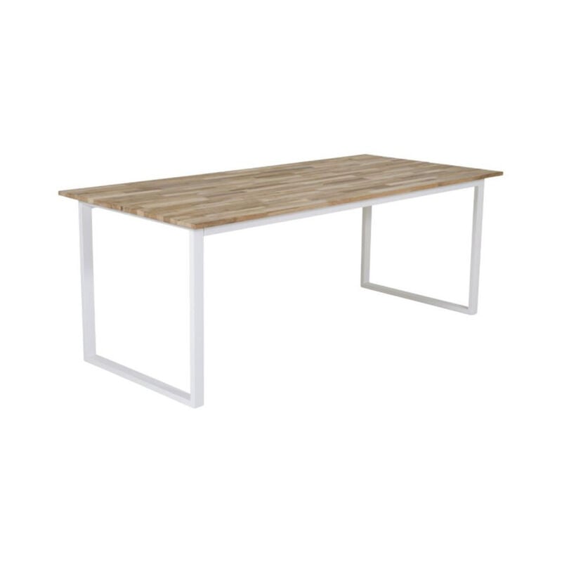 Paris Prix - Table à Manger Design 'Cirebon' 200cm Naturel & Blanc