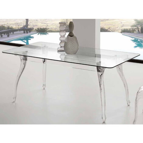 Table à manger design transparent Modina 180cm