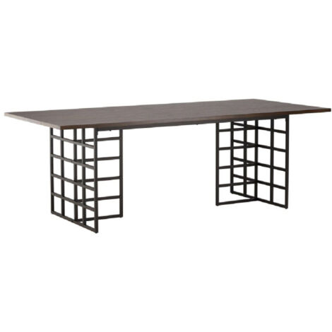 Table à Manger Design "Ystad" 220cm Marron