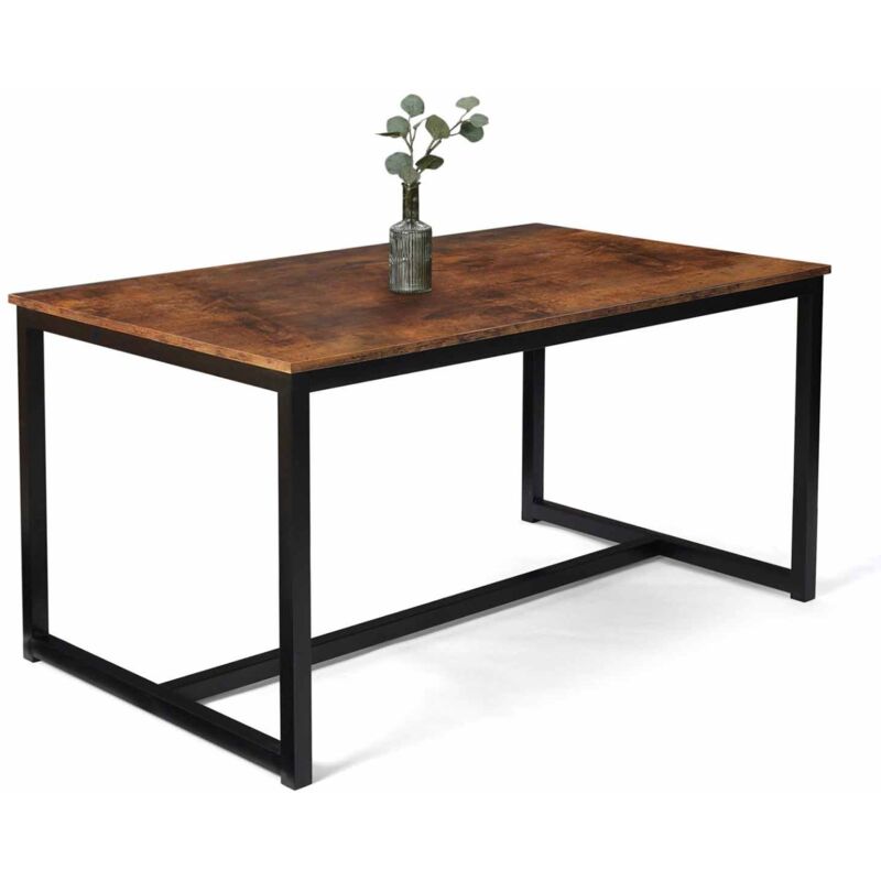 Table à manger rectangle dayton 8 personnes design industriel 150 cm