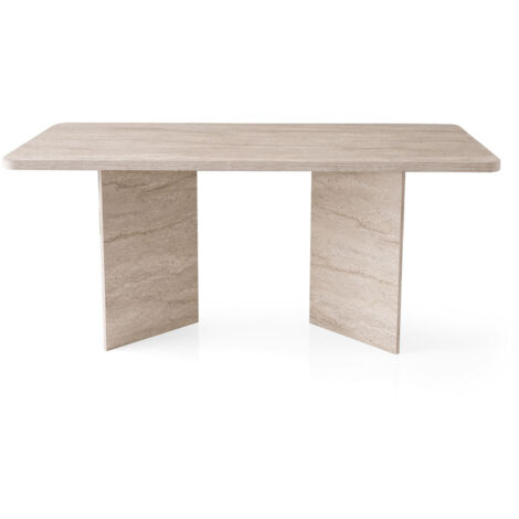 Table à manger en bois "Lizzard" 180 x 90 x 77 cm - Travertin