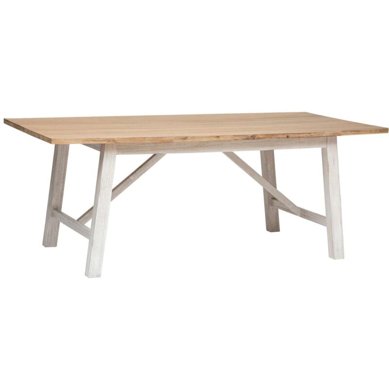 Atmosphera - Table à manger en bois pour 6 personnes olbia