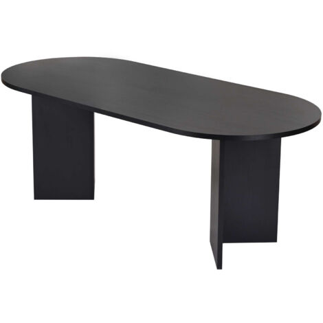 Table à manger en bois "Sabella" 200 x 90 x 75 cm - Bois Noir