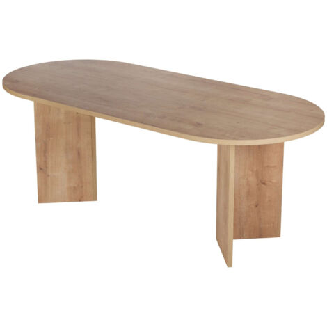 Table à manger en bois "Sabella" 200 x 90 x 75 cm - Chêne saphir